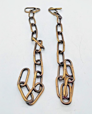 Royal Designs 6-Foot Lighting Chain 60 lb Capacity Antique Brass Set of 2