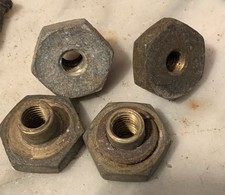 VESPA BACCHETTA FARO BASSO 4 DADI RUOTA IN OTTONE USATI ORIGINALI