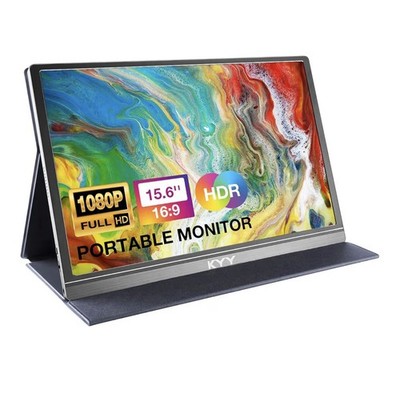 KYY K3 15.6'' Portable Monitor Full HD 1080p HDR Built-in Speakers USB-C HDMI