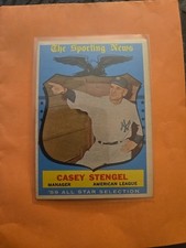 1959 Topps Baseball Card # 552 Casey Stengel 