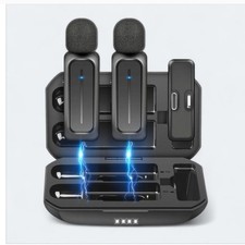 2 Pcs Wireless Lavalier Microphone for iPhone iPad Android with Charging Case...