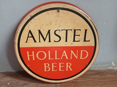 Rare vintage AMSTEL HOLLAND Beer advertising tin tray of 60's made in Holland.