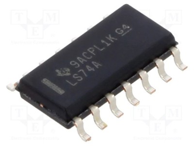 SO14 IC: digital SMD Flipflop D﻿ 74LS Ch: 2