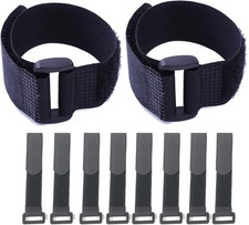 10 Pack 1X12 Inch Fastening Hook and Loop Cable Straps Reusable Cinch Straps