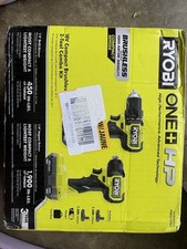 Ryobi ONE HP 18V Brushless Compact 2-Tool Combo Kit, 2 Li-Ion Batteries