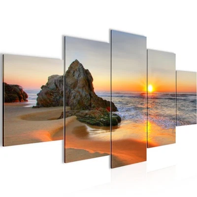 Wandbilder Wohnzimmer XXL Strand Moderne Bilder 150 x 75 cm - Bild 1 von 4