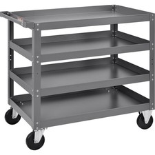 4 Shelf Steel Stock Cart 800 Lb. Capacity 36"L x 24"W x 36"H