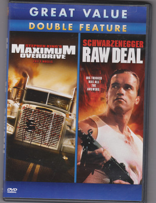 Maximum Overdrive & Raw Deal DVD  Schwarzenegger, Stephen King, AC/DC Soundtrack