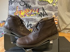 Mens Caterpillar Boots UK 9 Brown Leather Chukka Mid  Walking Casual smart