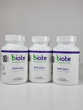 3PCS Biote Nutraceuticals DIM SGS + - Hormone + Detox (60 Capsules) BB 3/26