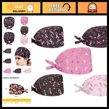 Holiday Scrub Hats with Sweatband - Fashion Hair Covering Party Headgear, Set of