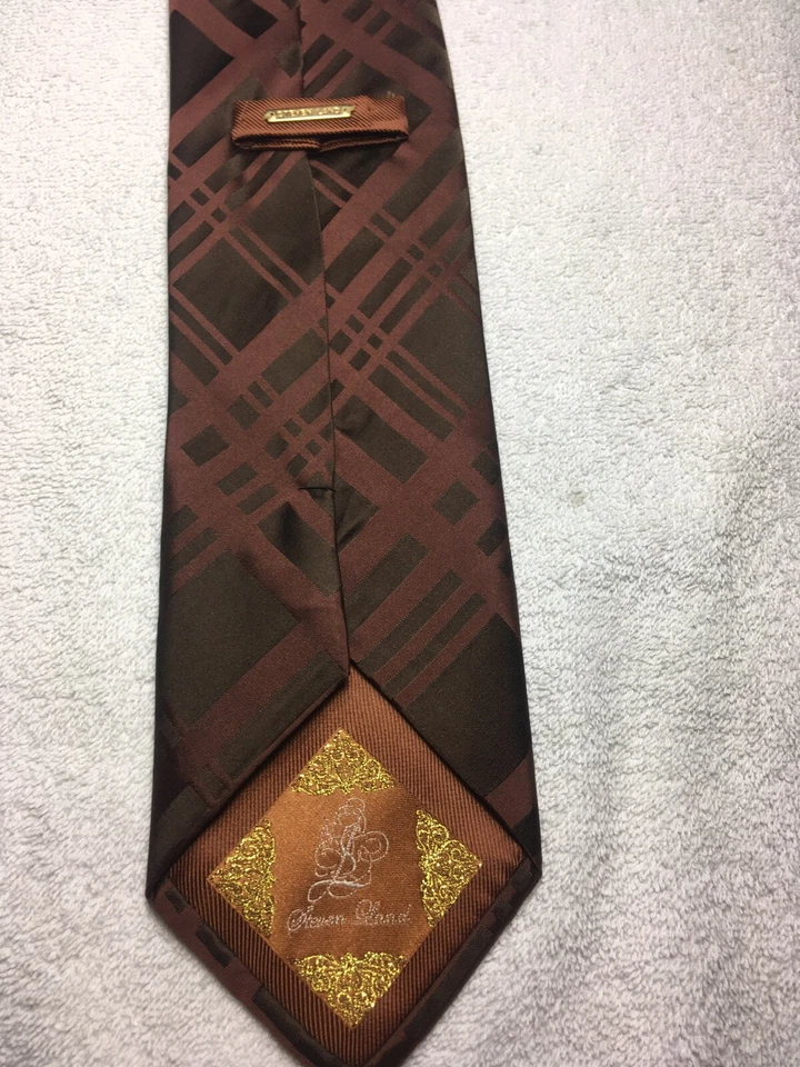 STEVEN LAND CORBATA HOMBRE MARRÓN CON BORGOÑA 3,75 X 61 Foto 4 de 4