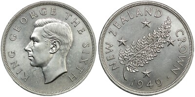 2880.　美品　銀貨　1949年　ニュージーランド　ハーフクラウン s-l1200.jpg
