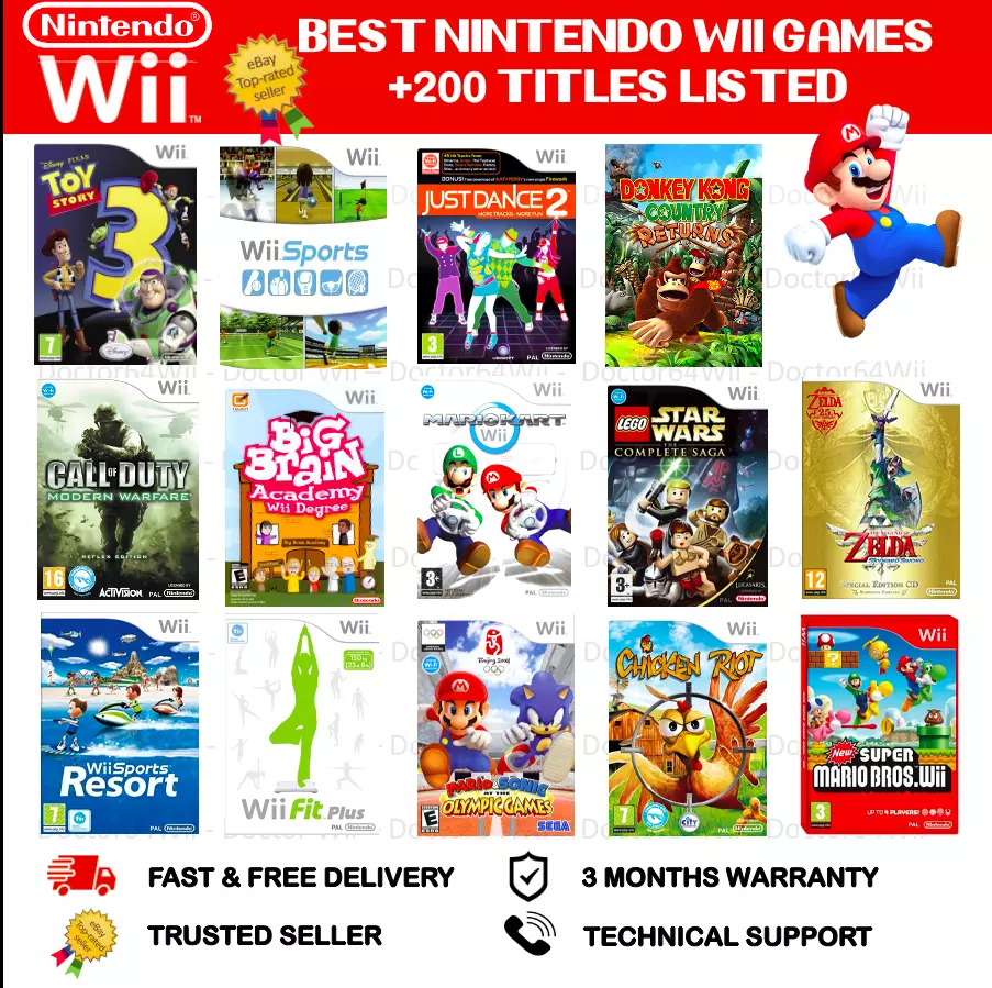 Wii Mario GAMES BUNDLE - NINTENDO Wii - FAST DISPATCH - OLYMPICS KART BROS  - PAL