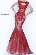 Sherri Hill Dress 11232 IVORY/NUDE Size 6 BRAND NEW WITH TAGS