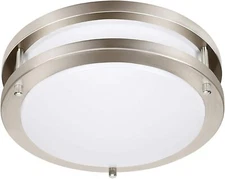 Brushed Nickel 36W Dimmable 13" LED Flush Mount Ceiling Light 5000K Daylight
