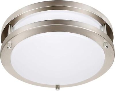 Brushed Nickel 36W Dimmable 13'' LED Flush Mount Ceiling Light 5000K Daylight