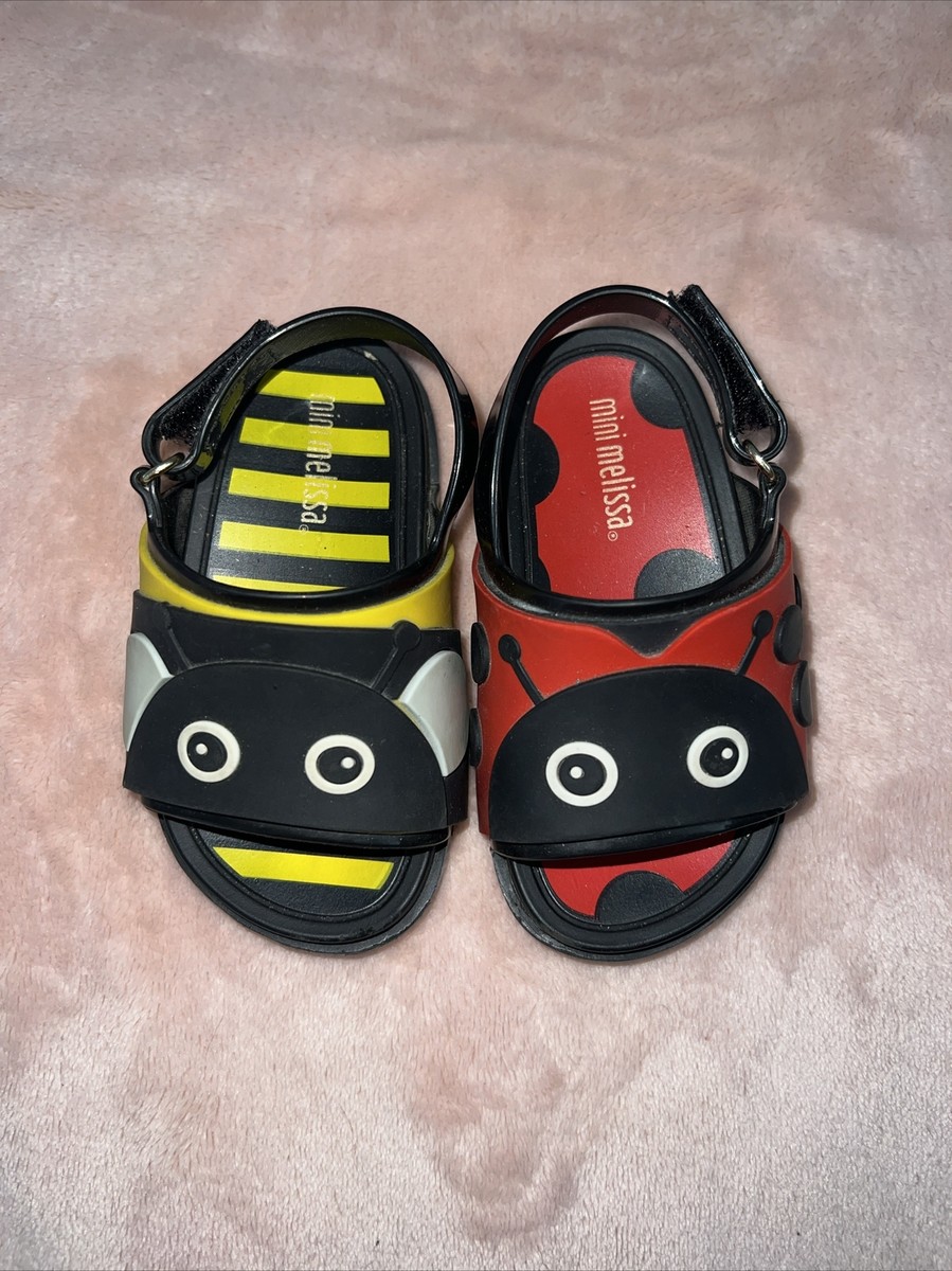 Mini Melissa Ladybug And Bumble Bee Sandals Size