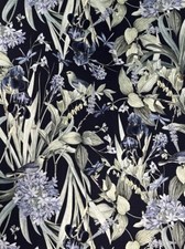 Canvas Digital Stoff Dekostoff Baumwollstoff Blumengarten Breite 135 cm