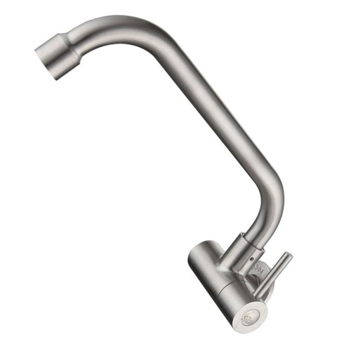 Single Cold Faucet Lengthened Stainless Steel Rotating Water Tap - Picture 9 of 12