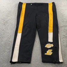 Los Angeles Lakers Warmup Pants Black 3XL Vintage UNK Official NBA Heavy Cotton