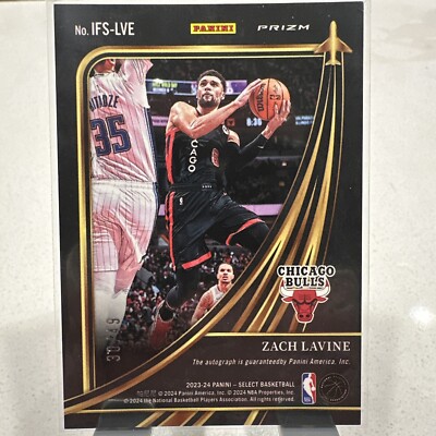 nbaカード Zach LaVine RC auto SELECT /49 2023-24 Panini Select - In Flight Signatures Blue Prizm #IFS-LVE