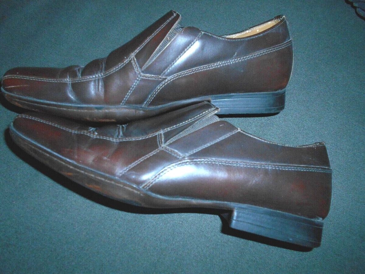 MEN S TOM WOLFE SLIP ON BROWN LEATHER SHOES SIZE 9 EURO 43