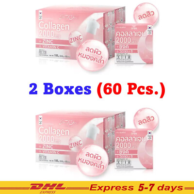 60x Fresh Doze Collagen Press & Shake Zinc Vitamin C Anti-aging Reduce Wrinkles