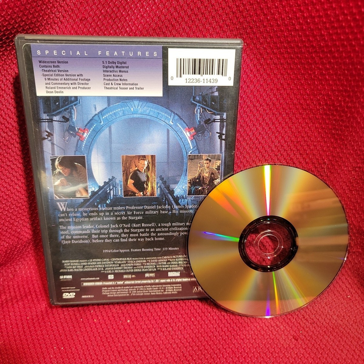 STARGATE Special Edition vtg original movie dvd 1994 Widescreen