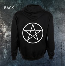 Pentacle Zip Hoodie Occult Pentagram Star Baphomet Witch Gothic Grunge Halloween