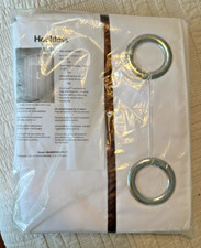 HOOKLESS SHOWER CURTAIN WHITE BROWN 71X77 NEW...