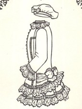SEWING PATTERN fits 15-16 "DOLL DRESS Victorian German French Little Darling 941