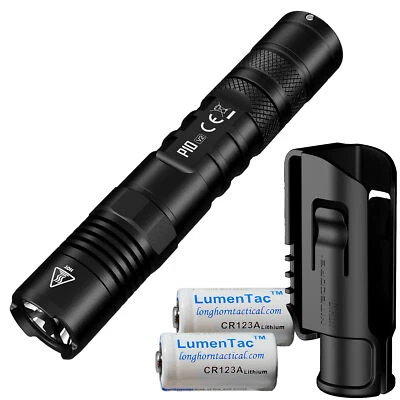 NITECORE P10 V2 1100 Lumen Tactical Flashlight with Hard Holster and 2x CR123A