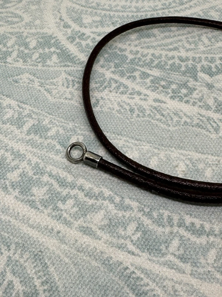 Auténtico Collar Trollbeads Cuero Marrón 16.5 pulgadas/42 cm, Nuevo Foto 3 de 4
