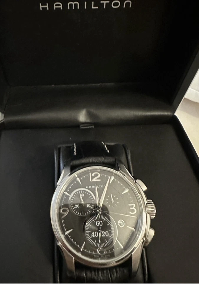 Reloj Hamilton Jazzmaster Hombre Negro con Correa de Cuero - H32612735 Foto 4 de 4