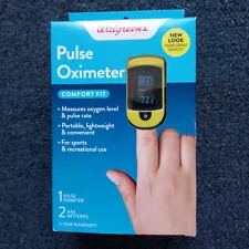 Walgreens Pulse Oximeter Comfort Fit EZ-Reed Yellow