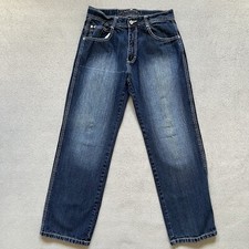 Southpole Jeans Mens 34x30 Navy Blue Wide Leg Denim Grunge Skater VTG Y2K 4180