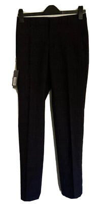 MEN'S BEN SHERMAN MIDNIGHT RUST TEXTURE CHECK SLIM FIT SUIT