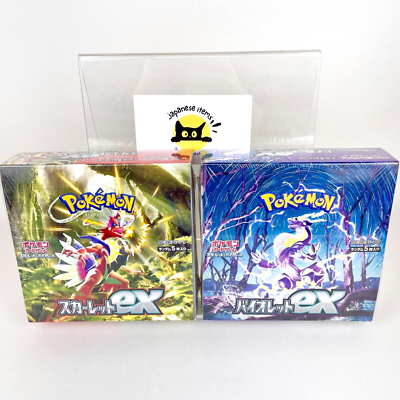 Pokemon TCG Scarlet & Violet ex SV1S SV1V Booster Box Set Sealed