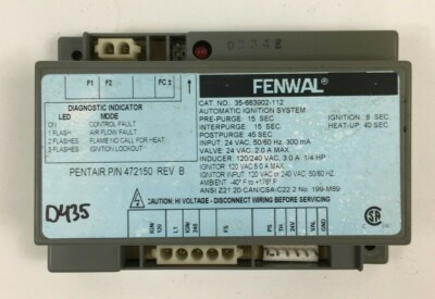 FENWAL 35-663902-112 Automatic Ignition System Pentair 472150 Rev B ...