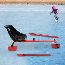 80kg/176.4lbs Snow Racer Sled Ski Sled Slider Board Children Kids Snow Sled