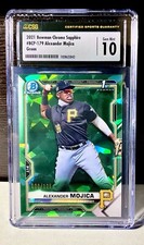 2021 Bowman Sapphire - ALEXANDER MOJICA 1st BOWMAN GREEN REFRACTOR /125 - CSG 10
