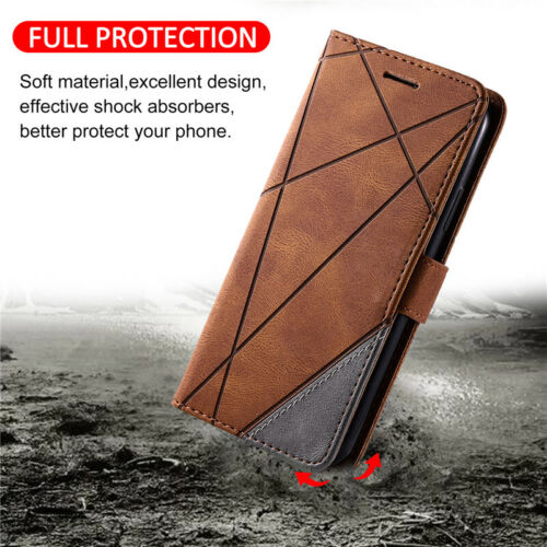 Splice Leather Wallet Flip Case Cover For iPhone 13 Pro 12 XR XS Max X 7 8 Plus - Picture 64 of 72