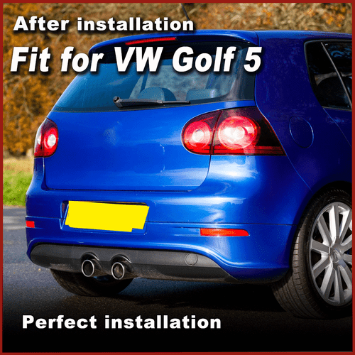 2Pcs Rear Bumper Tail Red Reflectors Cover Fit for VW Golf 5 MK5 R32 2006-2009 - Picture 2 of 15