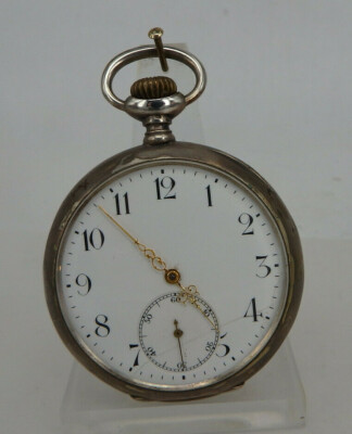 Offene Herrentaschenuhr Zenith Kaliber 18,5 Silber um 1910 (76398)