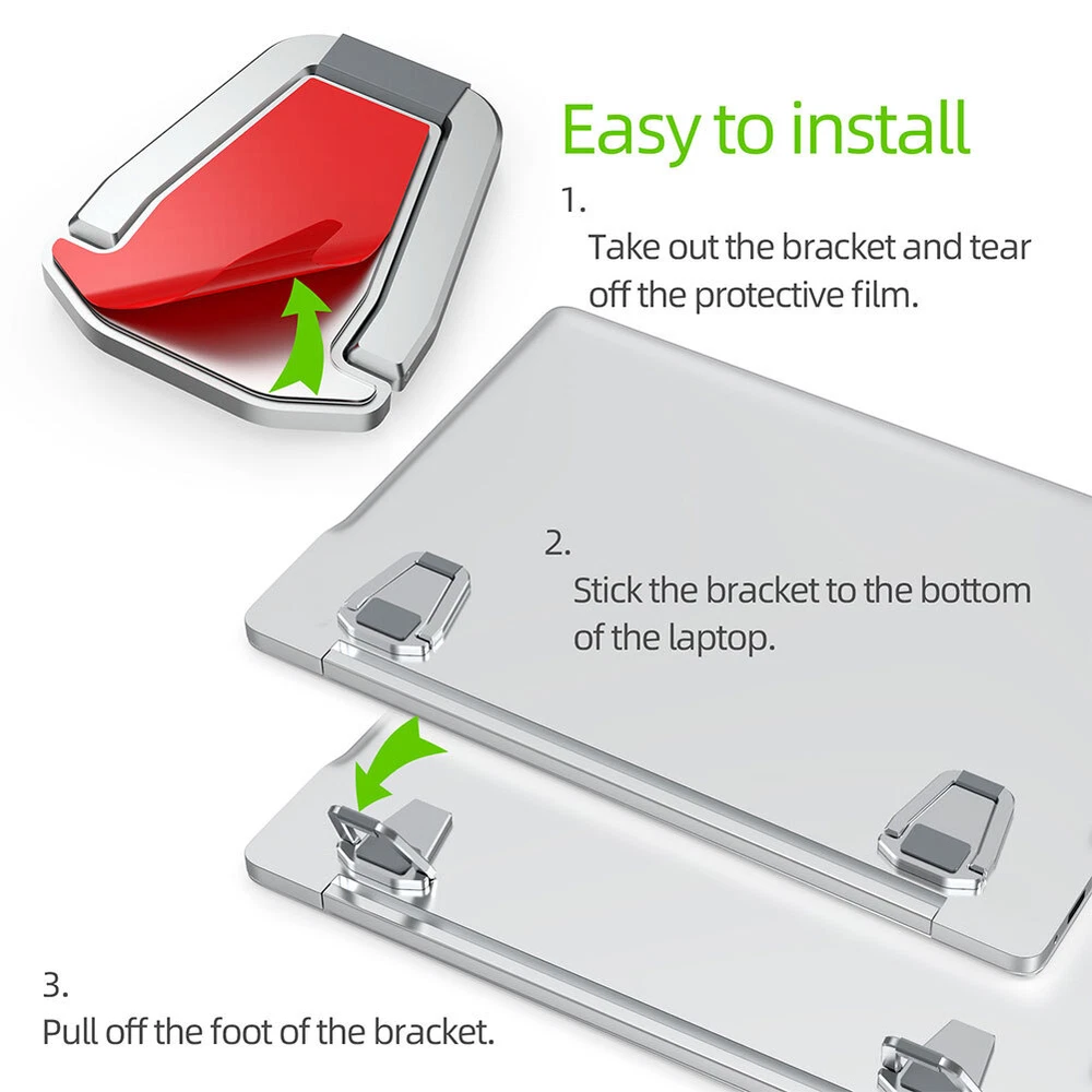 Mini Foldable Aluminum Alloy Laptop Stand for Ergonomic Cooling Support