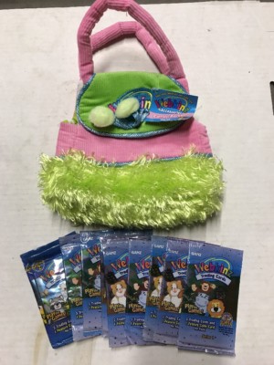 Webkinz Pink/Grüner Tragetasche + 10 Bonuskarten-Packs Mit Online-Codes