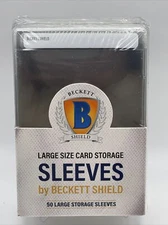 Beckett Shield Large Size Semi-Rigid Sleeves 1 Pack of 50 Graded Card Submission