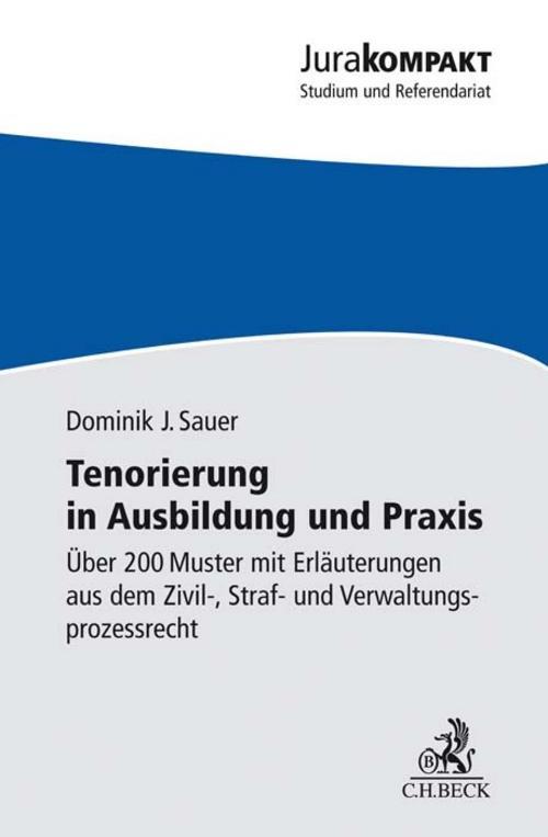 Thumbnail - Tenorierung In Ausbildung Und Praxis Dominik Jan Sauer