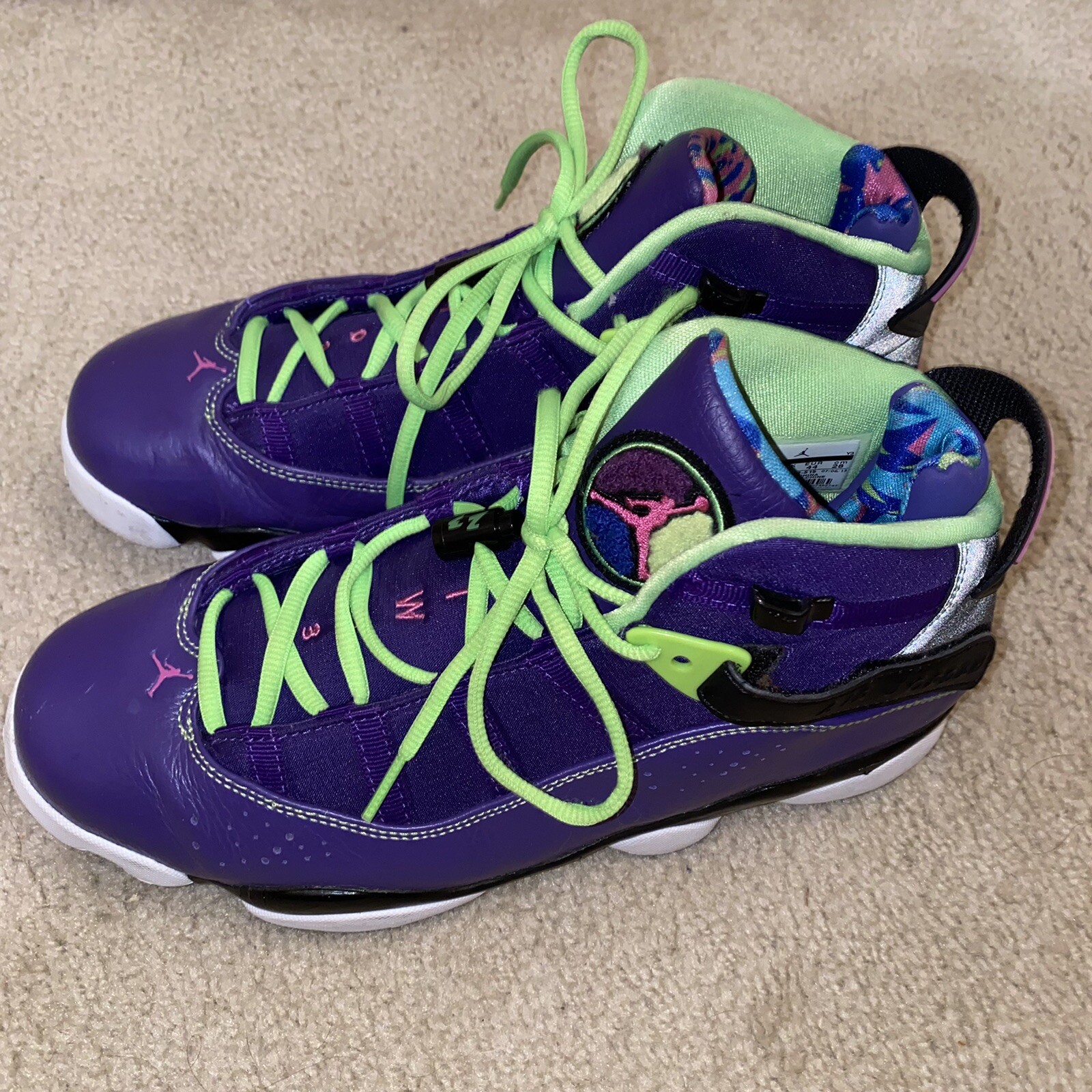 jordan 6 rings white purple